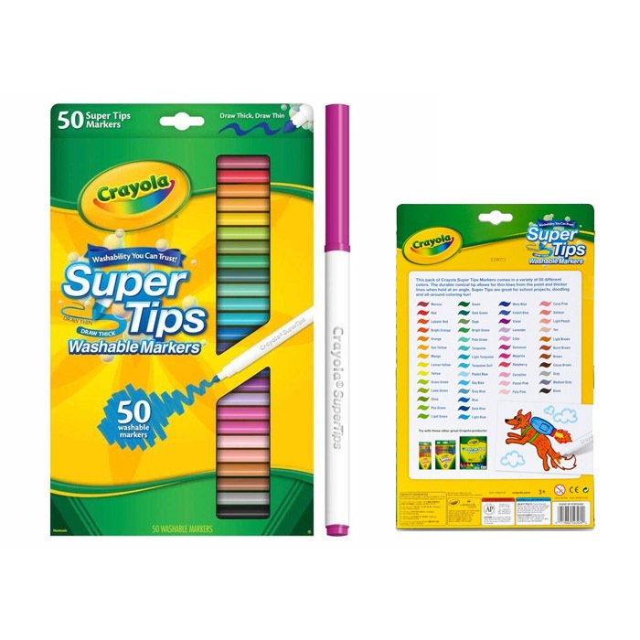 

Crayola Washable Super Tips Markers Spidol isi 50