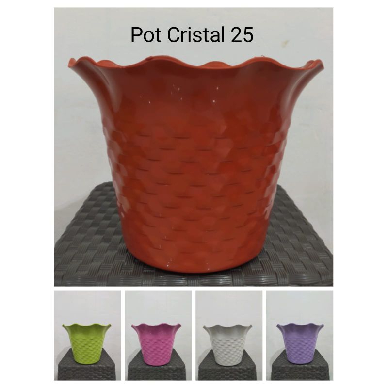 Pot Kristal 25 Pot Bunga Pot Tanaman