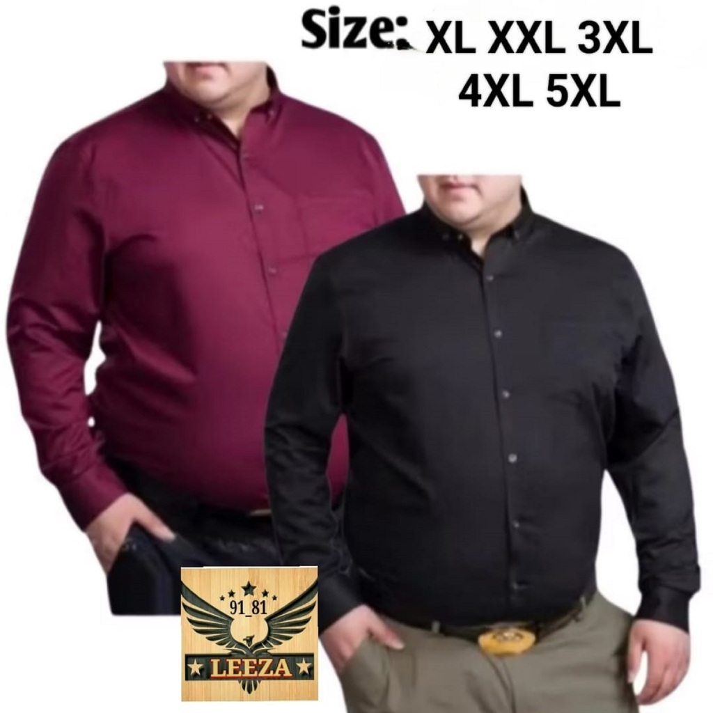 Kemeja Formal Pria Kemeja panjang Pria Kemeja Polos Jumbo (BIG SIZE)XL XXL 3XL 4XL 5XL
