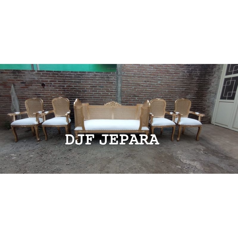 Kursi pelaminan rotan doyok / Sofa pelaminan rotan doyok jati / Kursi manten rotan doyok / Sofa mant