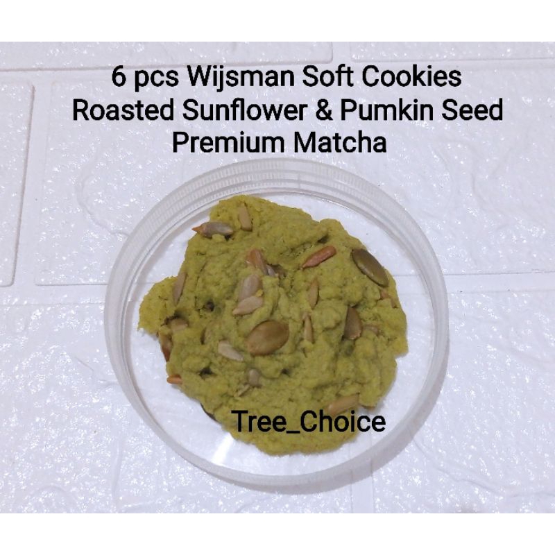 

6 pcs (Soft) Matcha Roasted Sunflower & Pumpkin Seed Cookies