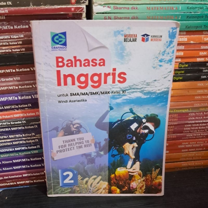 buku bekas ori kurikulum merdeka BAHASA INGGRIS  UNTUK SMA MA   SMK MAK KELAS XI GRAFINDO