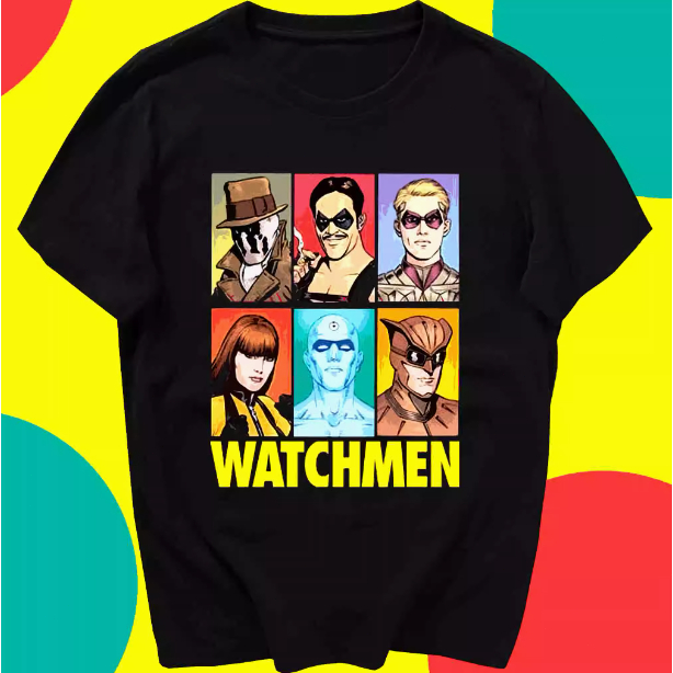 Watchmen Dr. Manhattan Rorschach comic book movie device short sleeve t-shirt