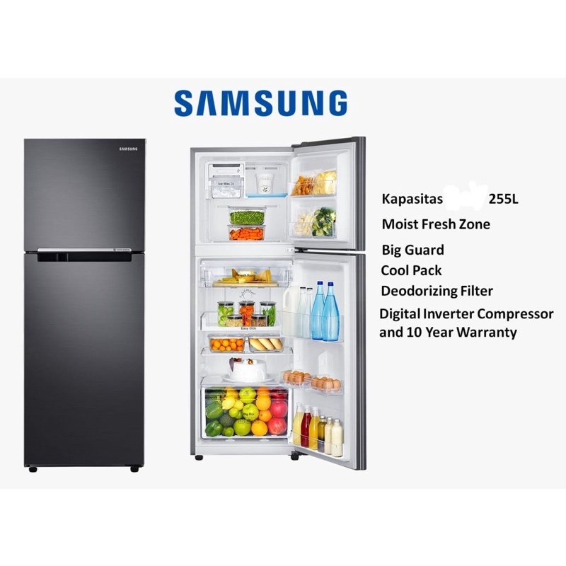 KULKAS SAMSUNG RT25FARBDB1 INVERTER 2 PINTU [ 255 LITER ]