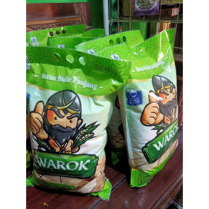 

(BISA COD) Beras WAROK premium 3kg