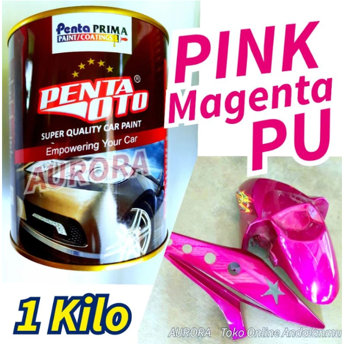 Cat Pink Magenta PU 1Kilo Penta Oto Paradise Pink Metalik Metallic Cet Mobil dan Motor Kualitas Sult