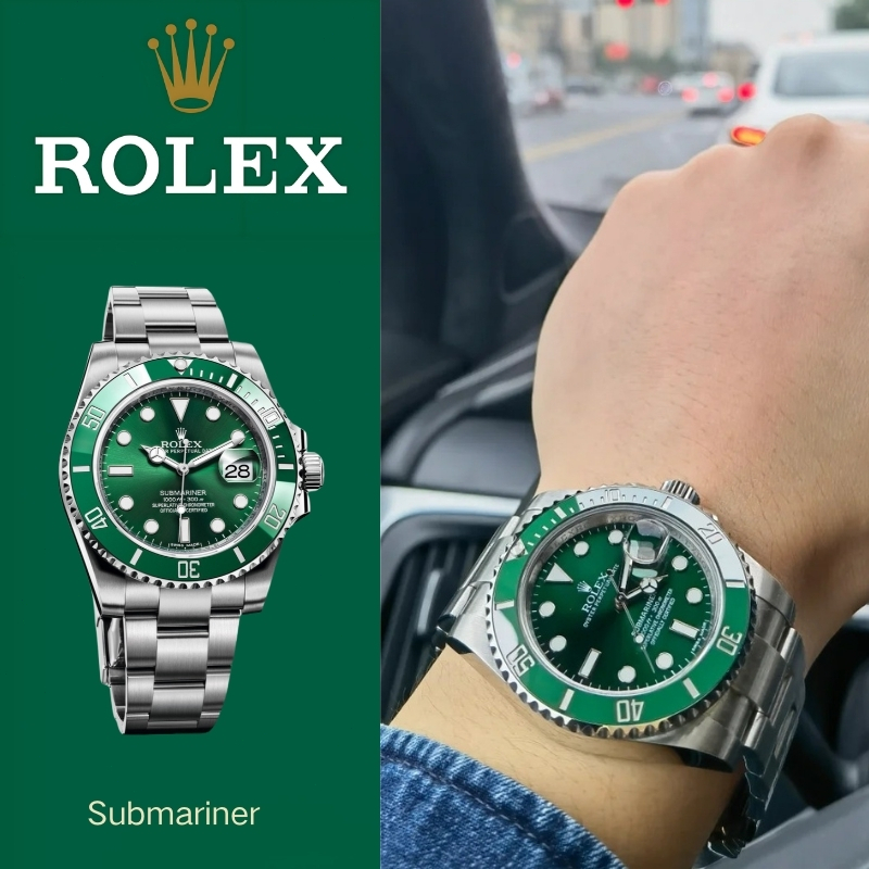 [100% Asli] Rolex Submariner 116610LV-0002 ROLEX GMT-Master ll Jam Tangan Pria Otomatis Oystersteel 