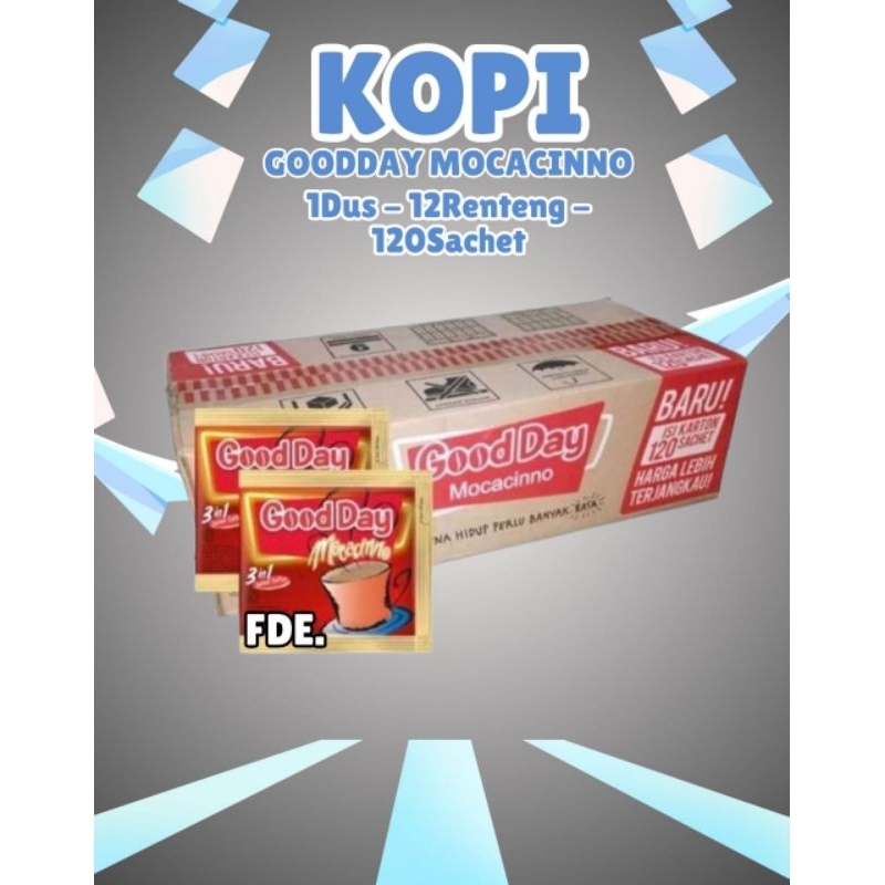 

Kopi Goodday Mocacinno 1Dus - 10Renteng - 120Sachet