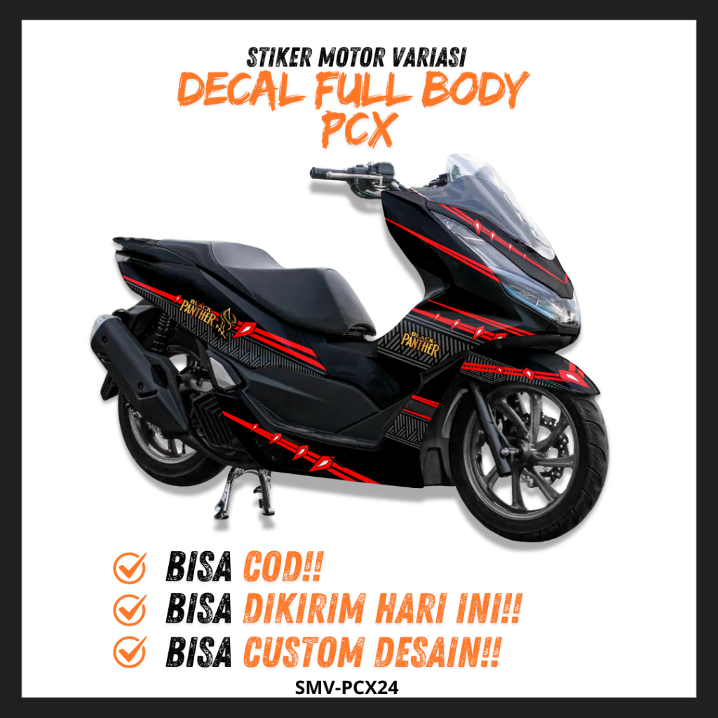 STICKER DECAL PCX FULL BODY PCX 160 PCX 150 FULL BLOK BISA CUSTOM DESAIN