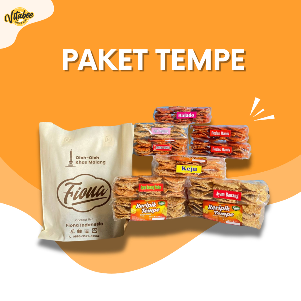 

FIONA Paket Oleh Oleh Keripik Tempe - Hemat Khas Kota Malang Apel Nangka Pisang Nanas Mangga Rambutan