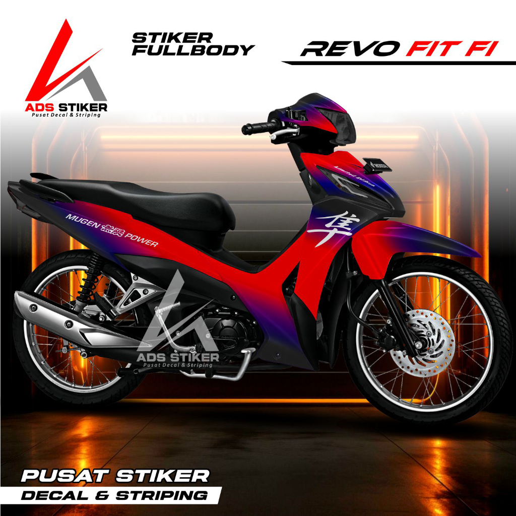 (PROMO) Decal Revo Fit Fi - Stiker Variasi Revo Injeksi Motip Simple 2 warna Elegan