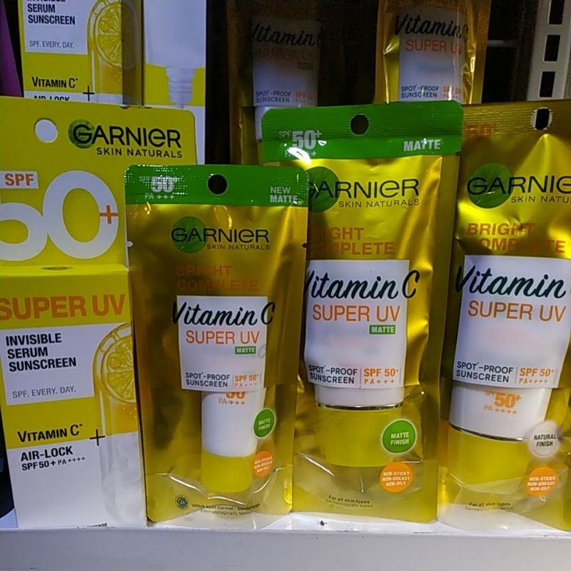 Garnier Sunscreen SPF 50+ PA+++ Matte 15ml | Matte 30ml | Natural Finish 30ml | Invisible Serum Suns