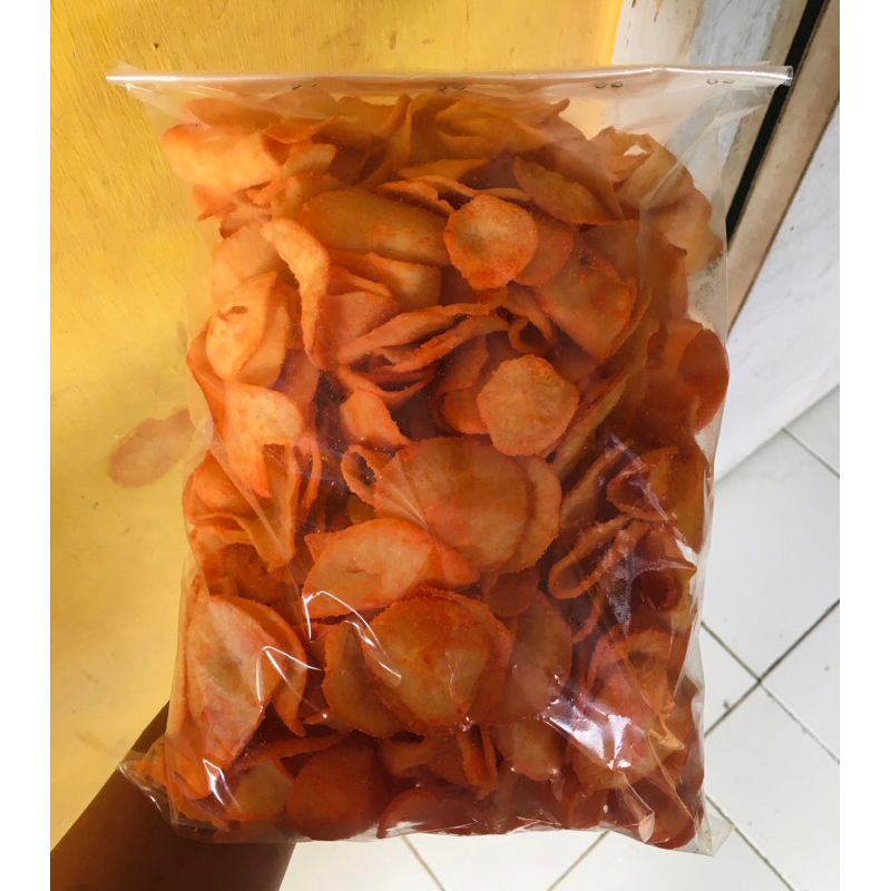 

KERIPIK SINGKONG BALADO RENYAH GURIH PEDAS 600GR MURAH