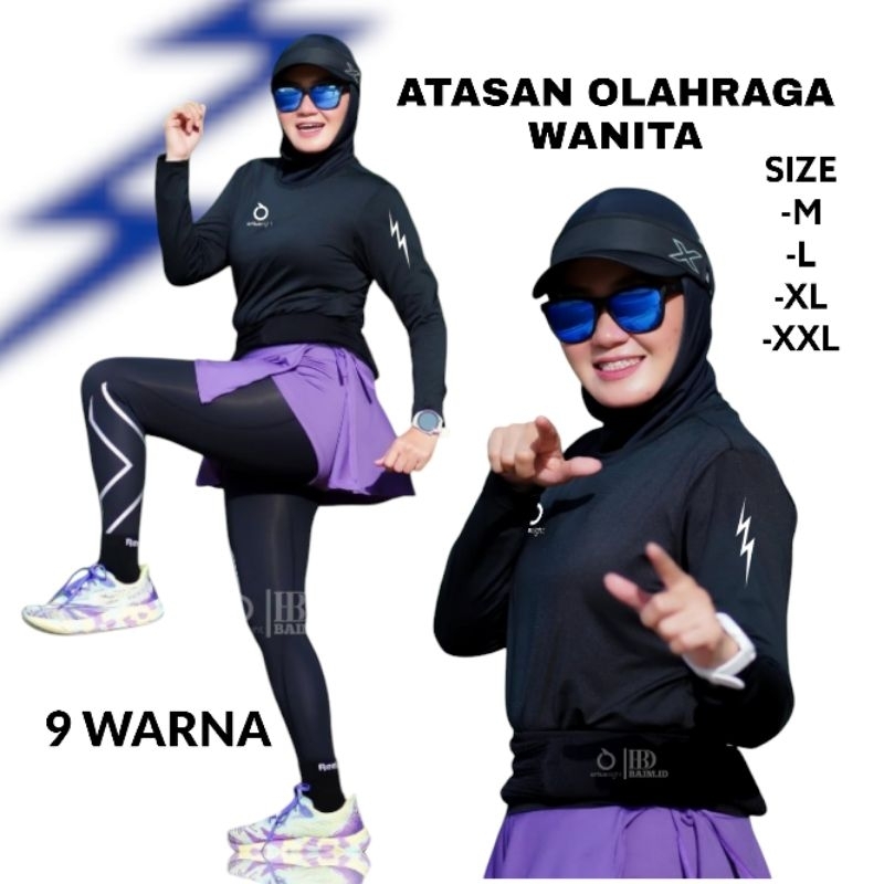 Kaos Olahraga Wanita Baju Running Senam Zumba Aerobic Cewek