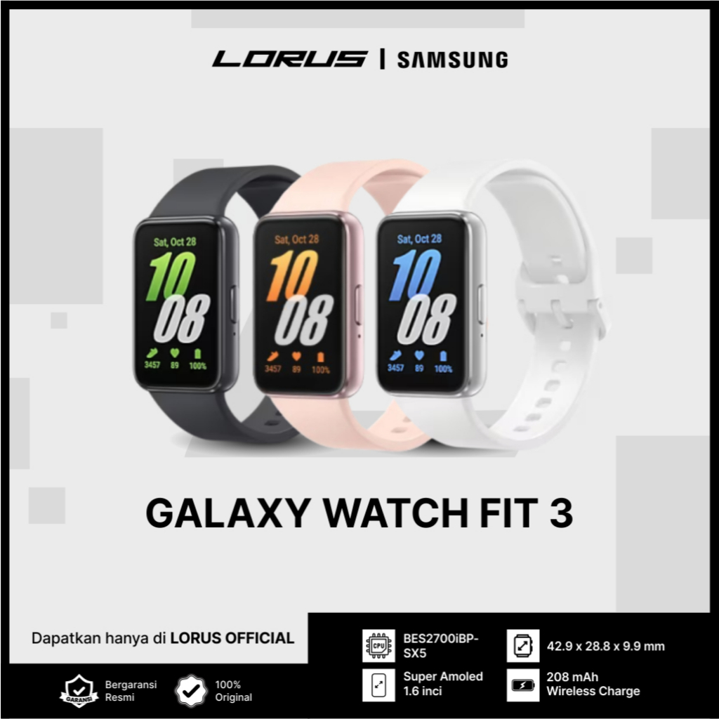 Samsung Galaxy Watch Fit 3 | Smartwatch Garansi Resmi