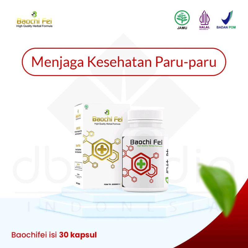 BAOCHI FEI HERBAL CINA MENGOBATI BATUK ASMA SESAK NAFAS NYERI DADA ISI 30 KAPSUL ORIGINAL 100%