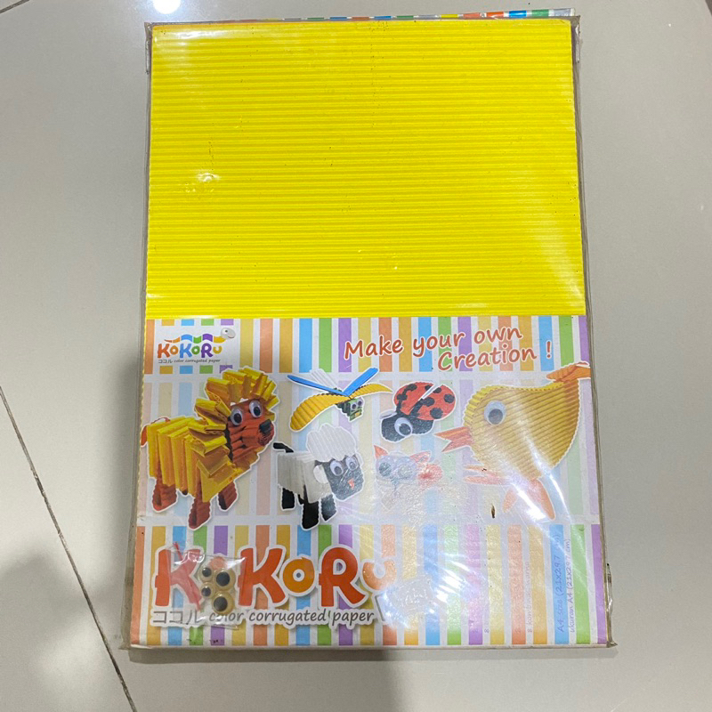 

(TB) Kertas gelombang kokoru warna warni