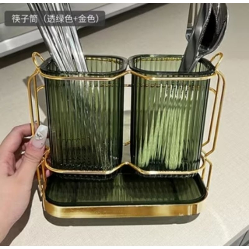 Rak Sendok Gantung Rak Sendok Stainless / Plastik Rak Sendok Tempat Penyimpan Sendok khusus Batam