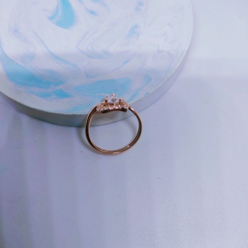cincin emas model love permata kadar 700(16k)