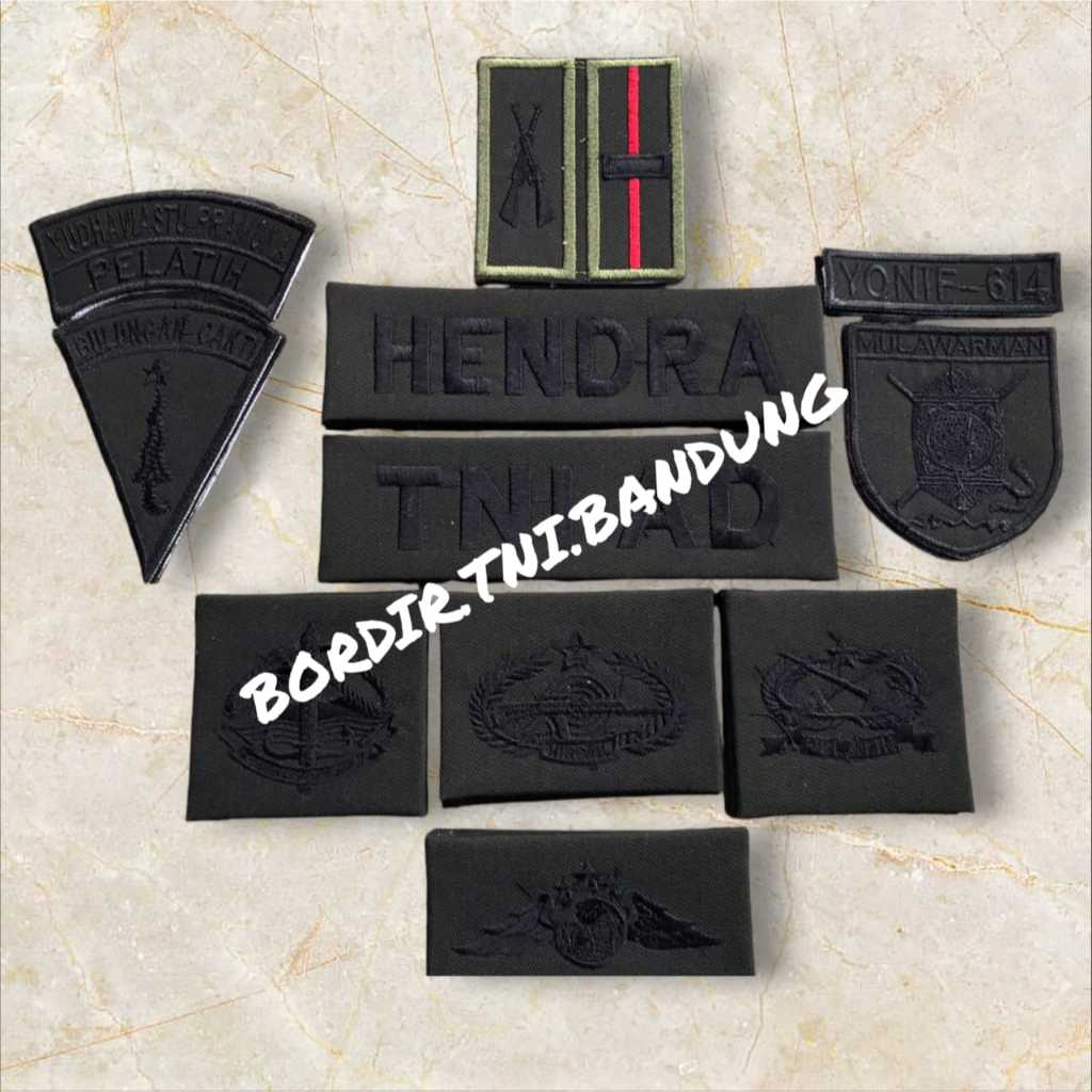 PAPAN NAMA PDL BORDIR TNI AD TNI AU TNI AL BORDIR NAMA PDL MALVINAS