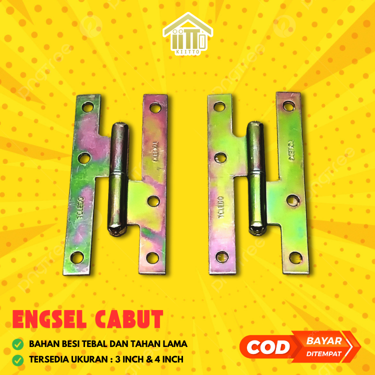 ENGSEL PINTU CABUT KUNING 3 INCH 4 INCH / ENGSEL CABUT / ENGSEL PINTU MODEL CABUT TEBAL DAN BAGUS