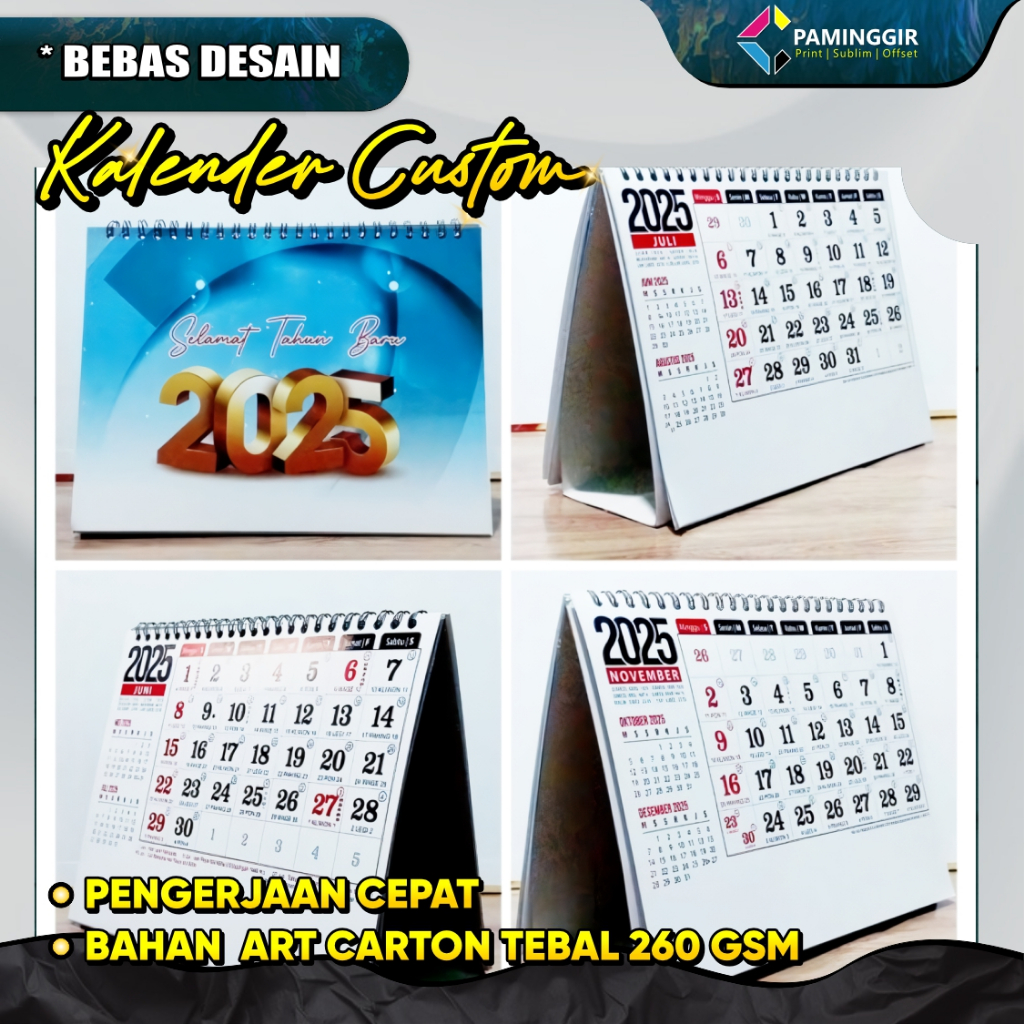 

Paminggir Kalender Duduk Custom Foto sendiri Murah/ Ukuran A5