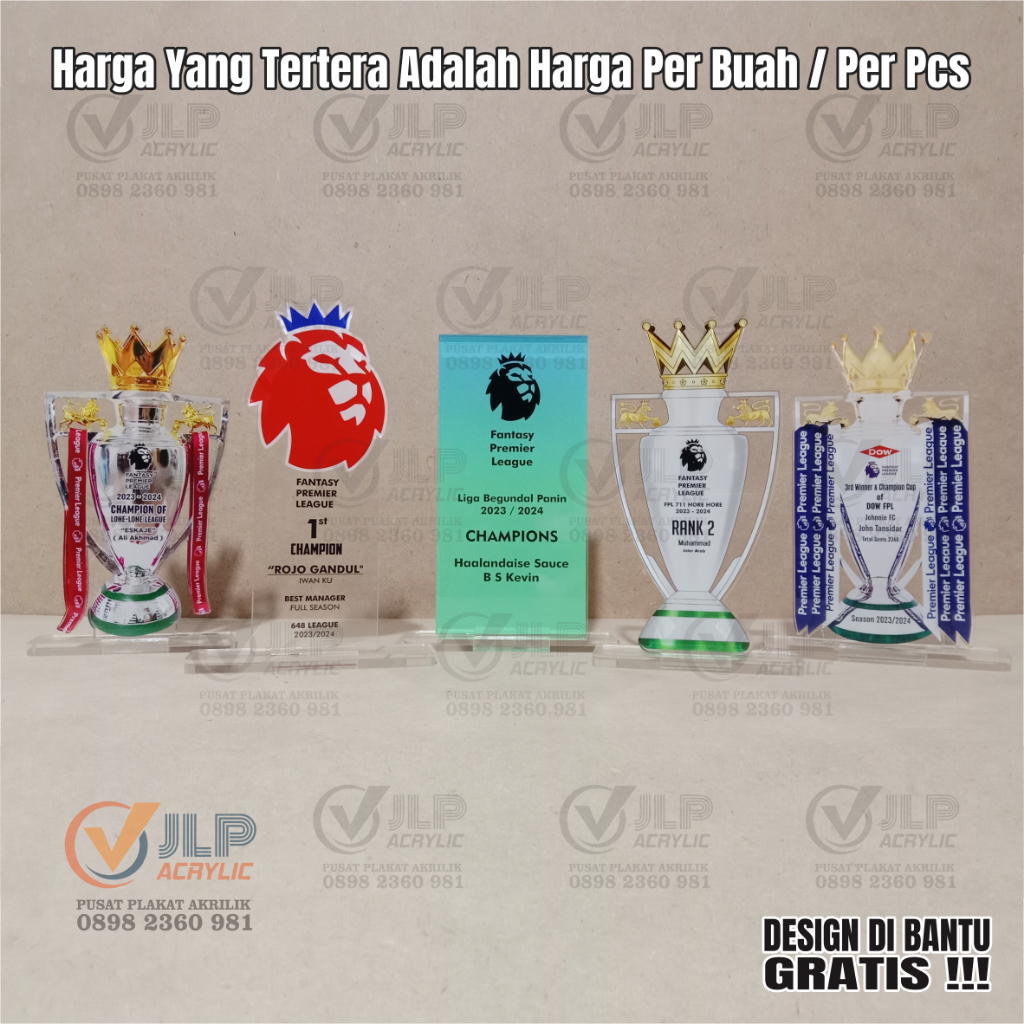 Piala FPL, Tropi FPL, Tropy FPL, Trophy FPL, Plakat FPL, Vandel FPL, Penghargaan FPL, Pialatropi FPL