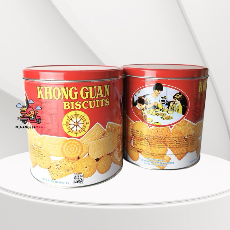 

Khong Guan Biscuits Kaleng Bulat 650Gr 1 Kaleng / 1 Dus isi 6 Kaleng