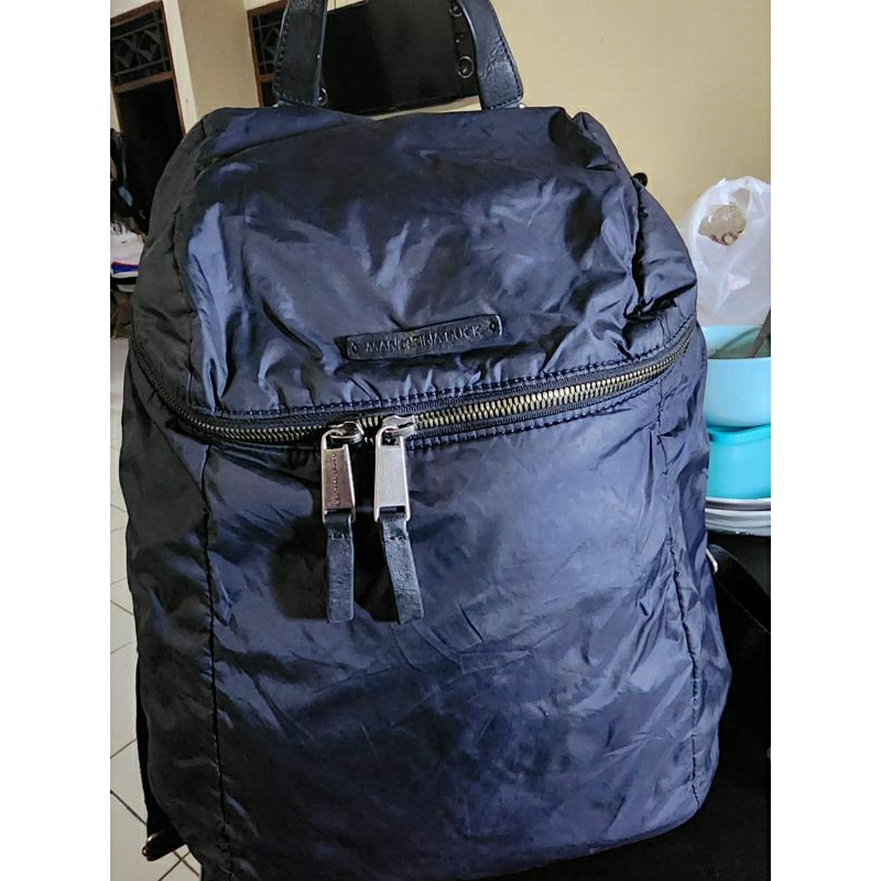 Preloved Mandarina Duck backpack nillon navy color