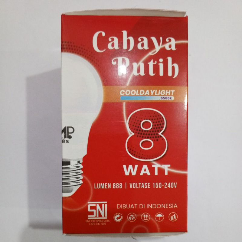 LAMPU LED 8 WATT BULB KWALITAS SNI