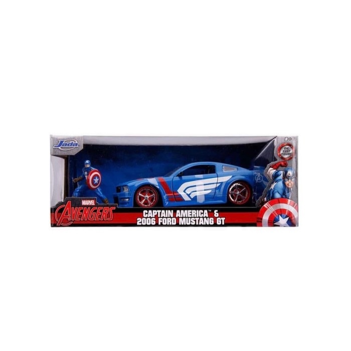 JADA 2026 Ford Mustang GT with Captain America Figure Diecast