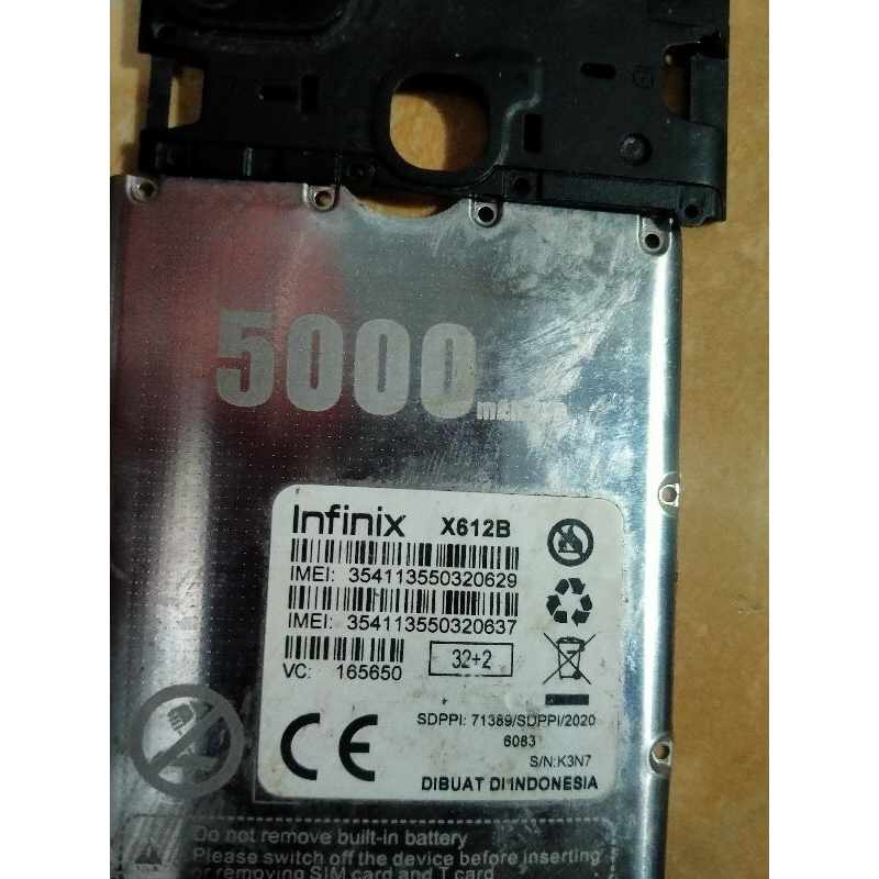 mesin hp Infinix smart HD 2021 x612b normal