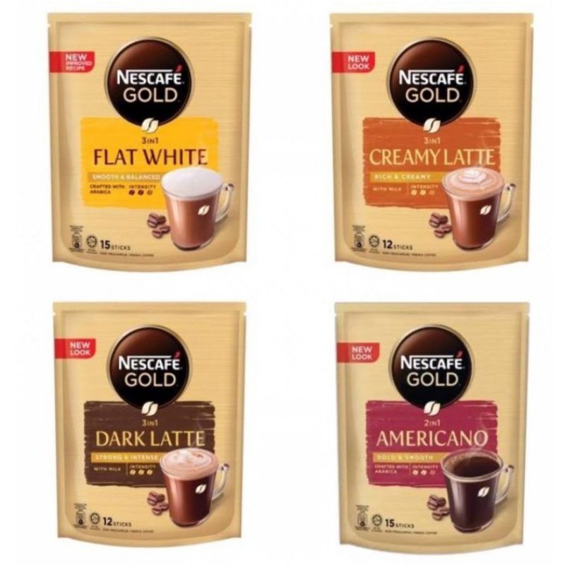 

Nescafe Gold Dark Latte Americano Cafe White Creamy Latte Original Kemasan Sachet