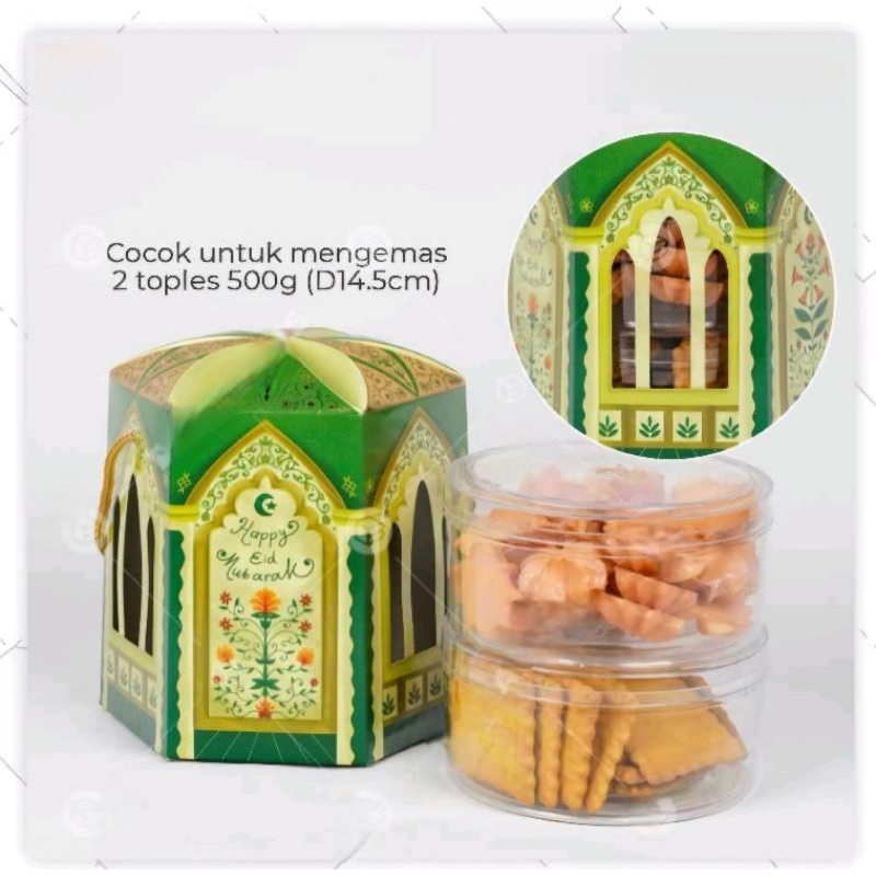 

Box HEXA Box Lebaran 2 toples 500gr Box Lebaran Kue Kering Box Kuker Lebaran box kue lebaran kotak kue lebaran box souvenir lebaran
