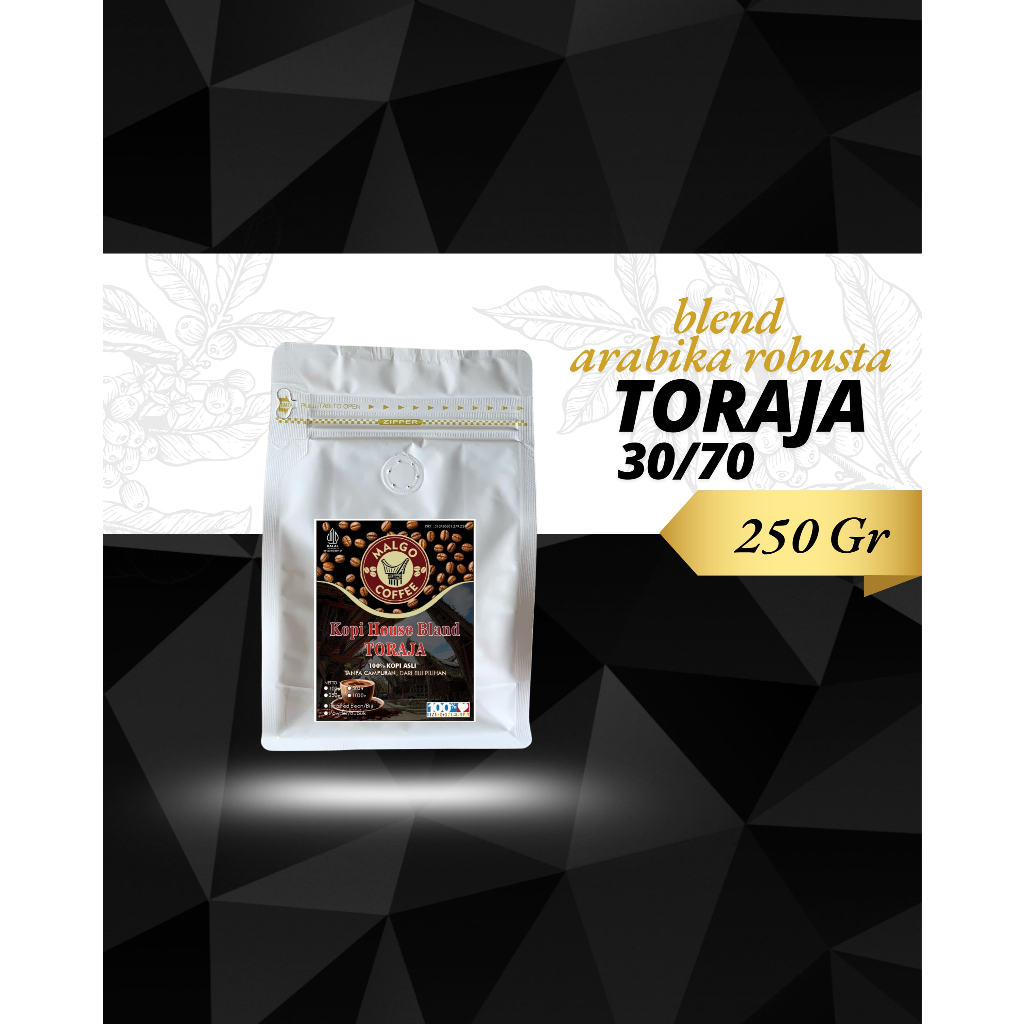 

Kopi Toraja House Blend Premium 30% Arabica 70% Robusta Coffee 1 KG Kopi Bubuk / Kopi Biji