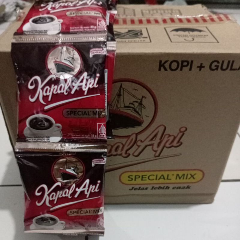 

kopi kapal api special mix 3in1 12renceng/dus, indocafe1bag, abc susu1dus