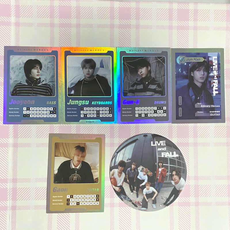 xdinary heroes trading card tc coaster troubleshooting live and fall jooyeon jungsu gunil junhan gao