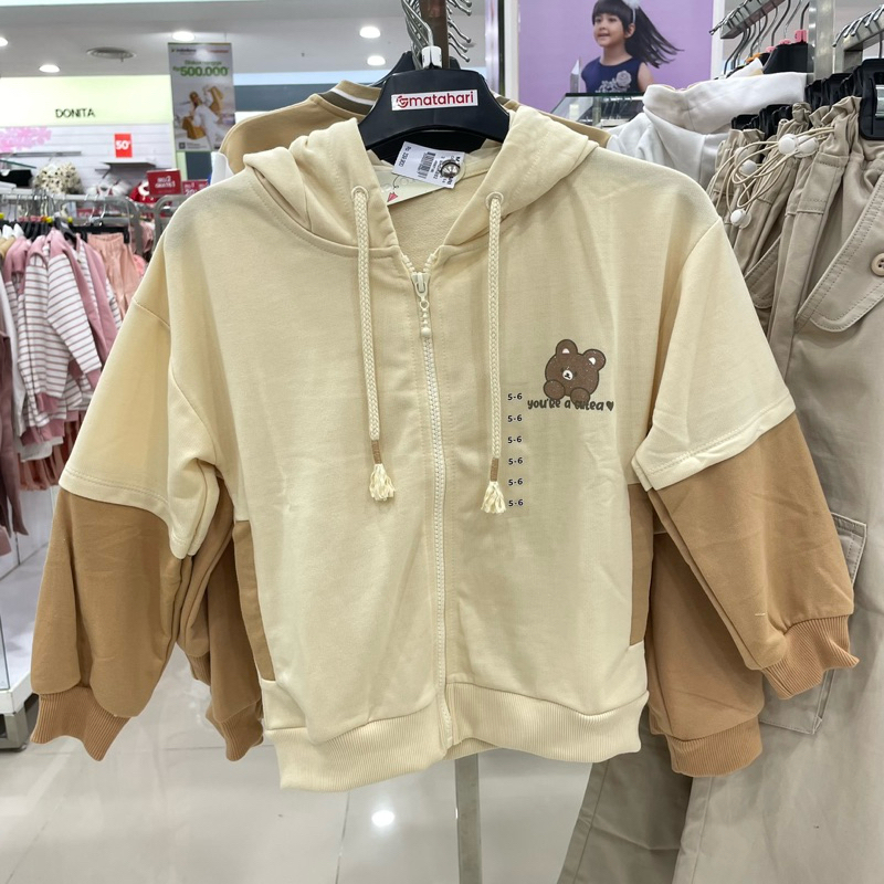 Aero Girls Jaket Ziphoodie anak perempuan usia 5-12 tahun