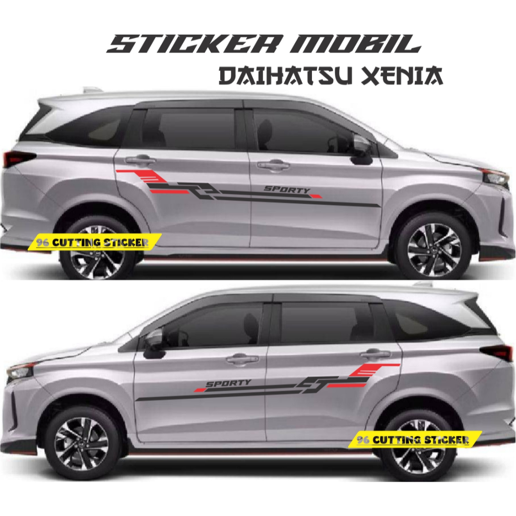 Sticker Mobil Sporty Daihatsu Xenia cutting sticker mobil Daihatsu Xenia