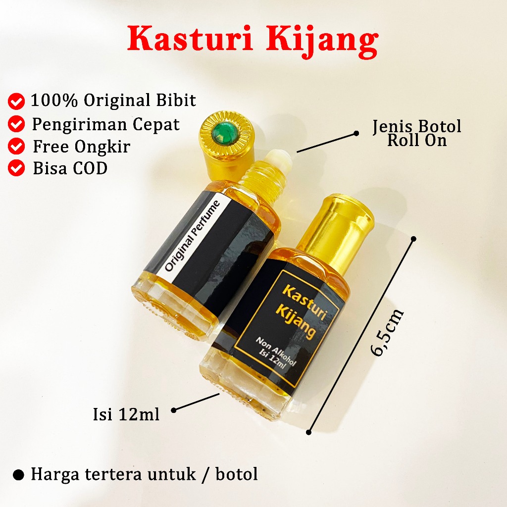 Parfum Kasturi Original 100% Minyak Kasturi Kijang Parfum Sholat | 100% Bibit Murni