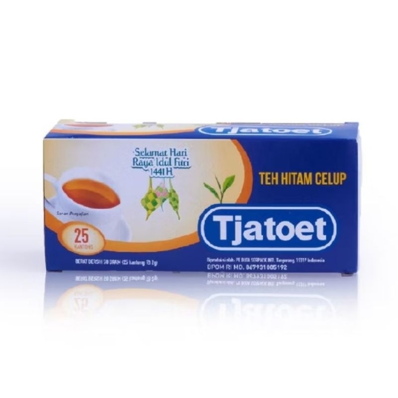 

Tjatoet Black Tea 50gr [ 1 Box @25 kantong/ 2gr]