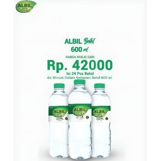

600 ml / 1 Karton Albil Water isi 24 botol