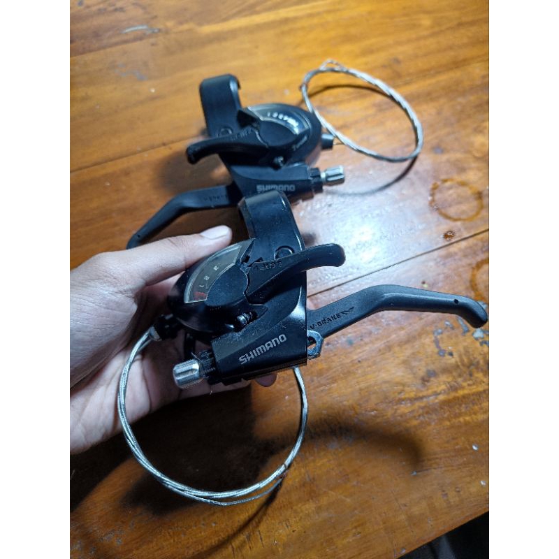 Shifter kanan kiri 7 3 speed original shimano