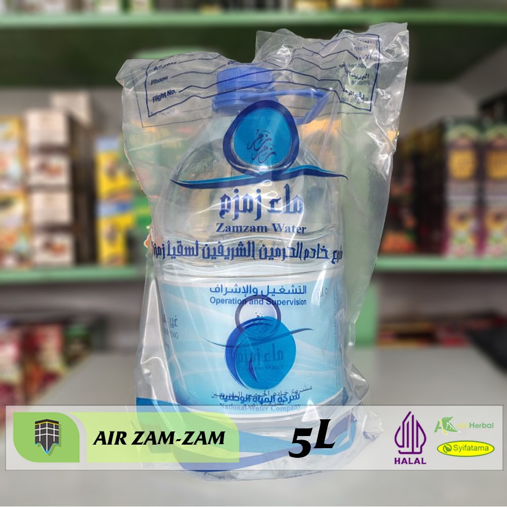 

Air Zam-zam 5L, Original dari sumur zamzam at Makkah-Saudi arabiah