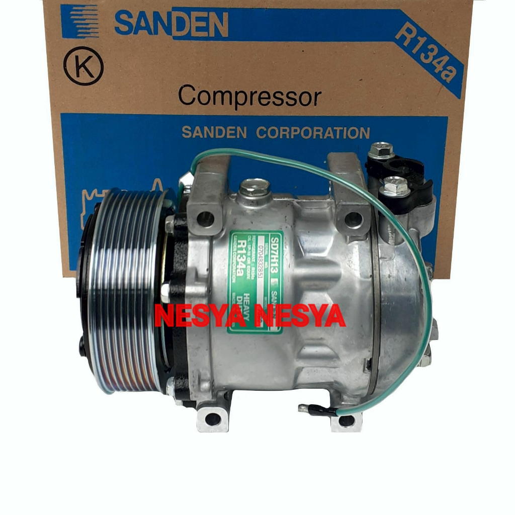 Compressor Compresor Kompressor Kompresor AC SANDEN SD7H13 24V 24 V 24 Volt untuk Alat Berat Off Hig