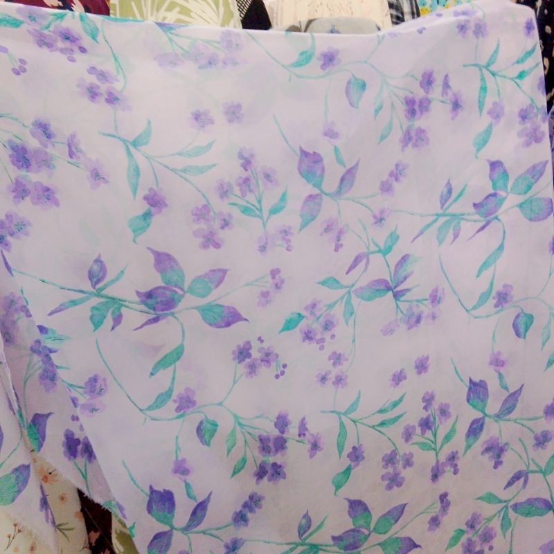 kain sifon motif - kain sifon meteran - kain sifon motif bunga - zkt