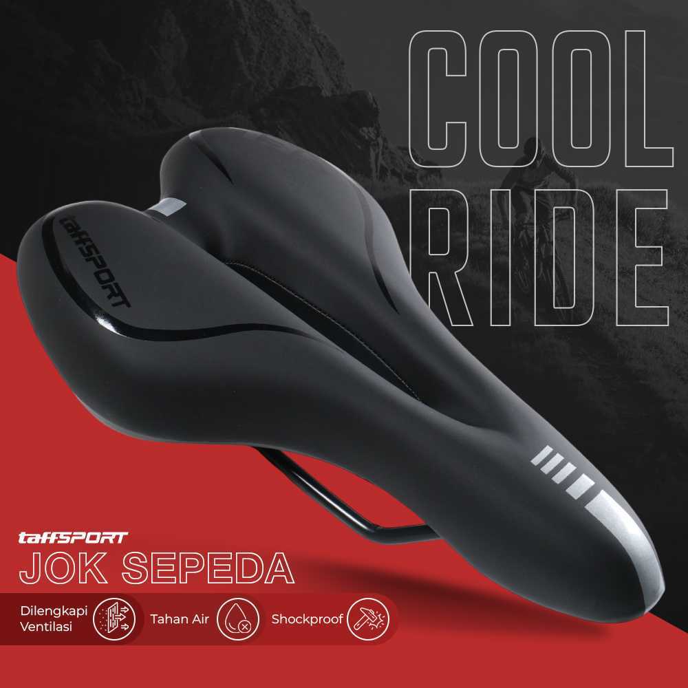 TaffSport Sadel Sepeda MTB Balap Fixie LA TIGRE Flat Saddle Empuk Jok Bike Saddle Silicone Gel Cushi