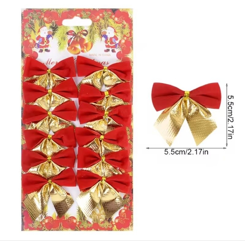 Pita Merah Gold / Pita Imlek / Pita Natal / Dekorasi Imlek / Dekorasi natal hiasan imlek hiasan nata