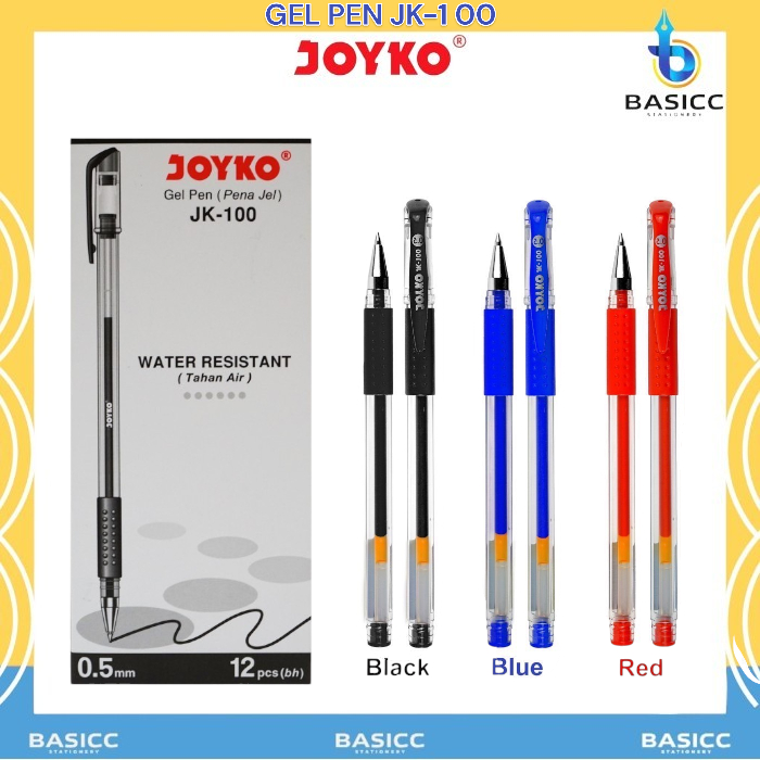 

Joyko Gel Pen Pulpen Pena 0.5mm JK-100 | @1Ktk =12 Pcs