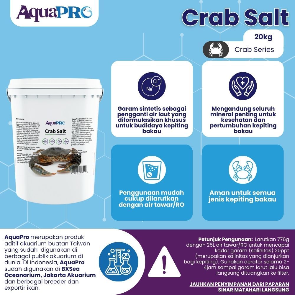 AquaPro Crab Salt 20kg/44.09lbs